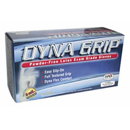 S.A.S. Safety Corp Dyna Grip, Latex Disposable Gloves, 8 mil Palm , Latex, Powder-Free, L, 100 PK,  SAS650-1003